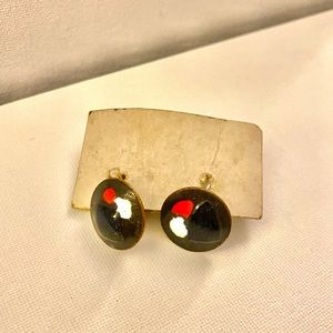 Handmade Vintage K. Dennings Earrings Screw-On